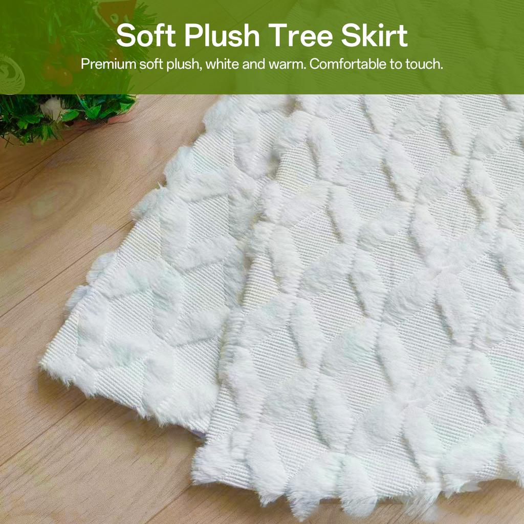 48-дюймовая юбка в виде рождественской елки из искусственного меха с косичной вязкой, мягкая плюшевая юбка в виде рождественской елки, многоразовая