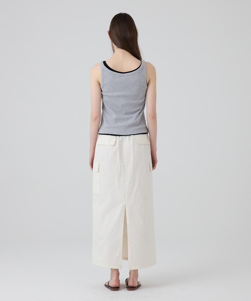Dangled Drop Dgdp Cotton Maxi Skirt_Ivory