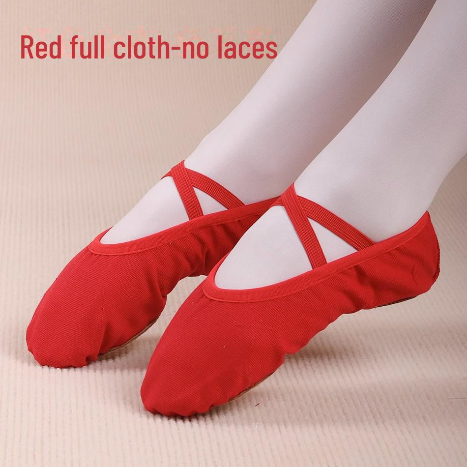 Туфли для балета на каблуках для девочек без шнурков, мягкая подошва