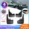 4PCS Mud Flap For Jeep Grand Cherokee WK 2005~2010 Front Rear Mudguards Upgrade Fender Wheel Protector MudFlaps Car