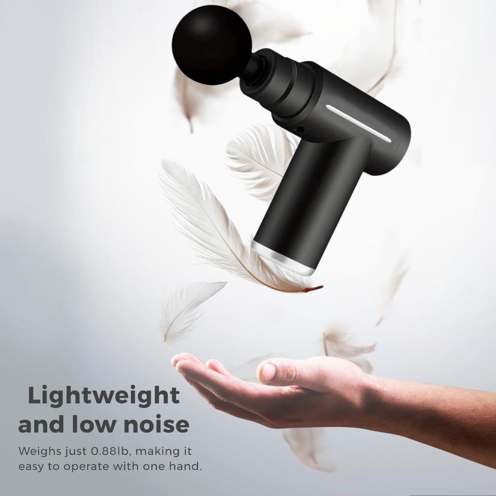 Холодный и горячий компресс Фасциальный пистолет Пистолет для глубокого тканевого массажа 6 скоростей Ручной перкуссионный массажер для тела Спины Шеи Ног