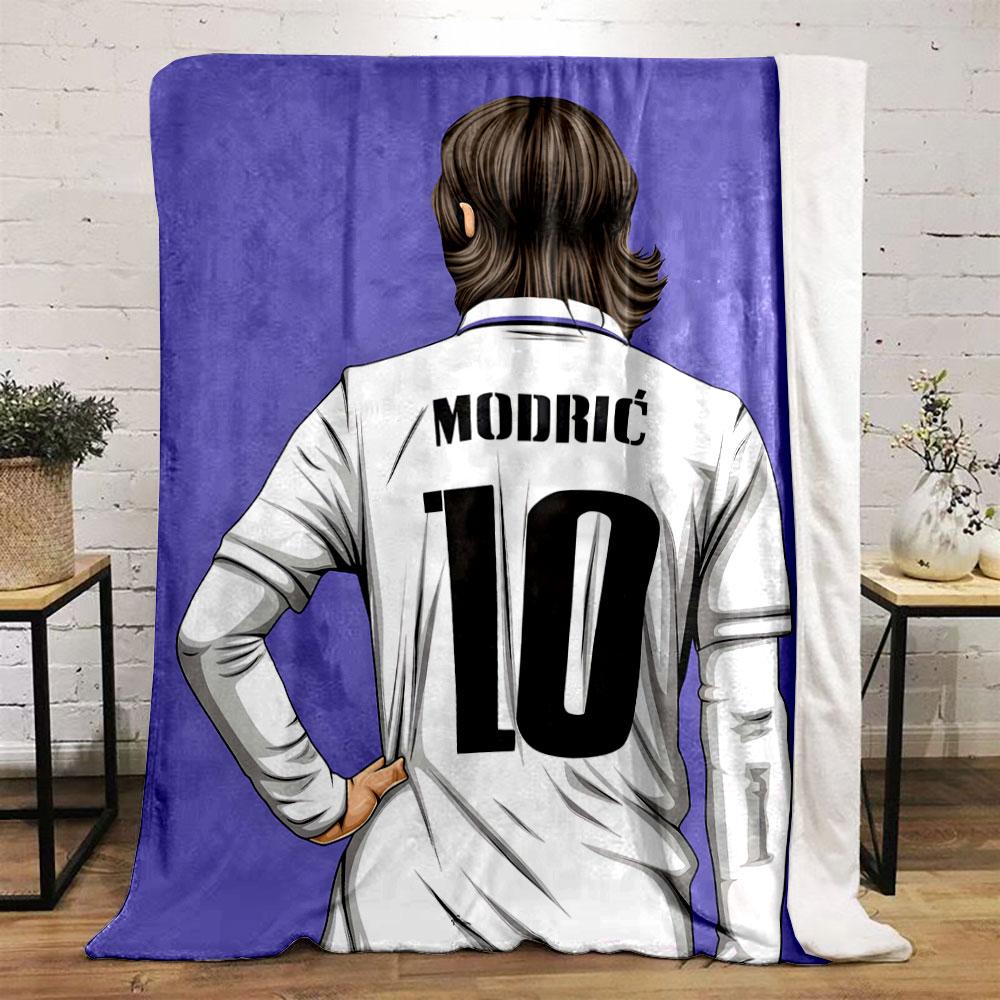Soccer player in white jersey with the number 10 on the back. for all seasons blanket lunch break throw gift