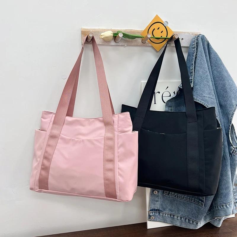 Женская повседневная сумка-тоут, Застежка-молния, Множество карманов, Сумка для ежедневных поездок на работу, Женская сумка через плечо, Дорожная сумка