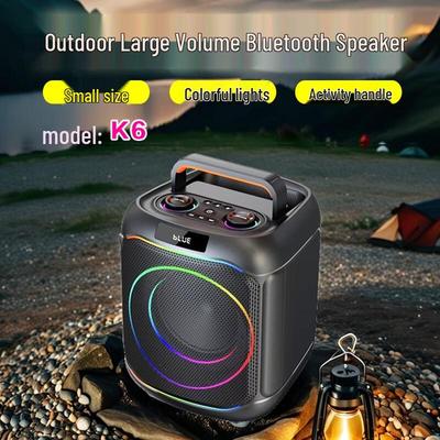 Портативная Bluetooth-колонка GAV K6 для KTV с двумя микрофонами, вилка CN (адаптер в комплекте)