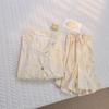 Soft Cute Princess Style Butter Cake Cartoon Pajamas Women's Summer Short-sleeved Shorts Two-piece Set Lace Lace Loungewear