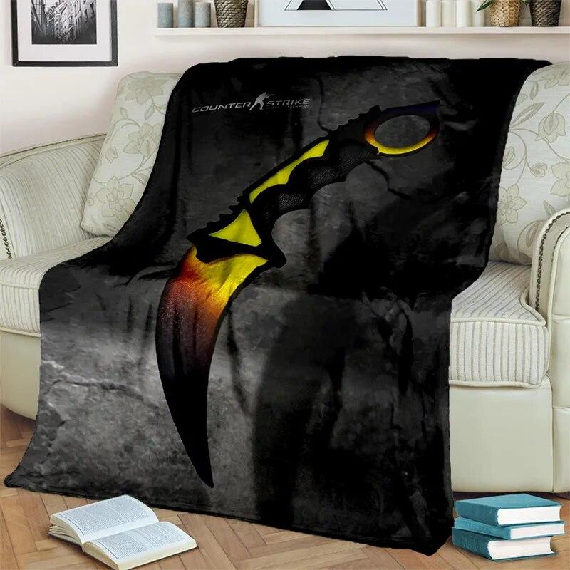 3D пистолет-нож USP, AK, M4, AWP, одеяло с патроном для винтовки, мягкое одеяло для дома, спальни, кровати, дивана, покрывало для пикника, детское одеяло