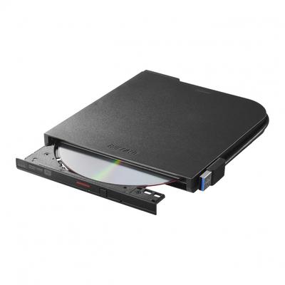 Buffalo USB3.1(Ген1)3.0 Внешний DVDCD-привод, совместимый с настольным компьютером, питание по шине W-кабель (Кабель питания в комплекте) Тонкий портативный бытовой