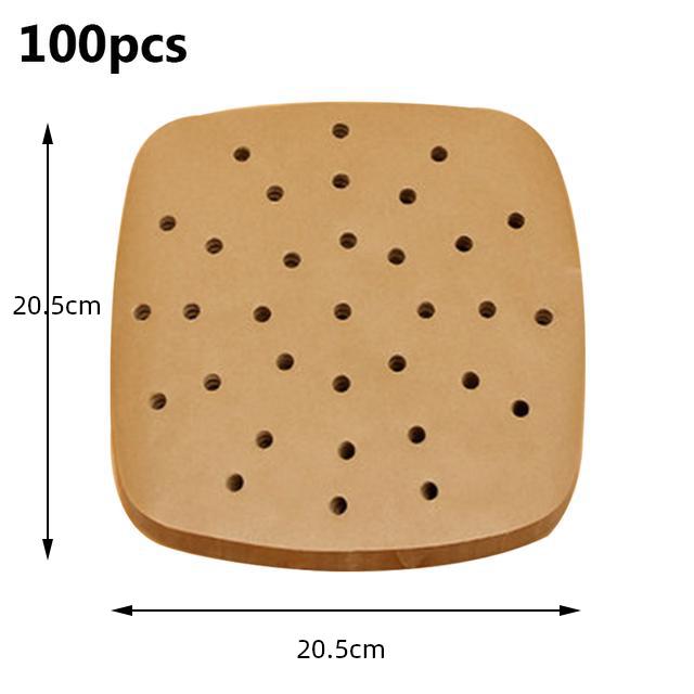 100 шт./пакет, вкладыши для пароварки, перфорированная бумага из древесной массы премиум-класса, антипригарный коврик для корзины для пропаривания, посуда для выпечки для кухни