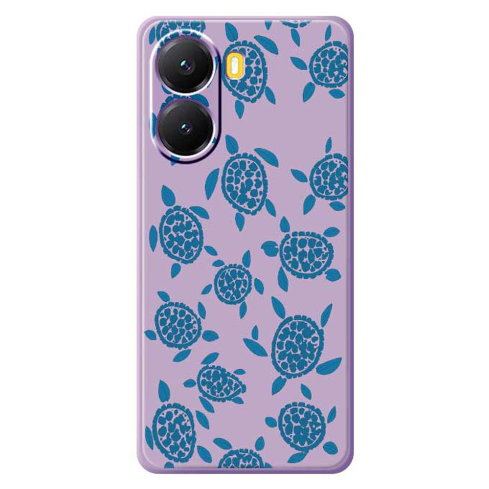 For Xiaomi Redmi Turbo 4 5G/Poco X7 Pro 5G Case Blue Turtle Pattern Printing Straight Edge TPU Phone Back Cover