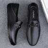 FashionComfy Leather Casual Shoes Men Handmade Slip On Footwear Ultra-light Walking Shoes Outdoor Driving Footwear Handmade Man Loafers