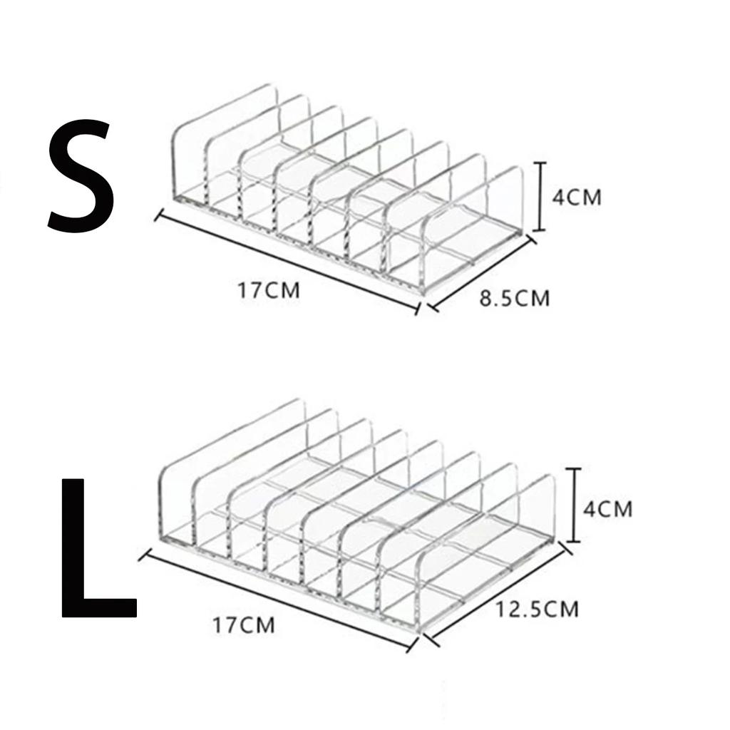 Прозрачный органайзер для макияжа с 7 отделениями для палитры теней для век и косметики, ящик для хранения на туалетном столике и столешнице в ванной