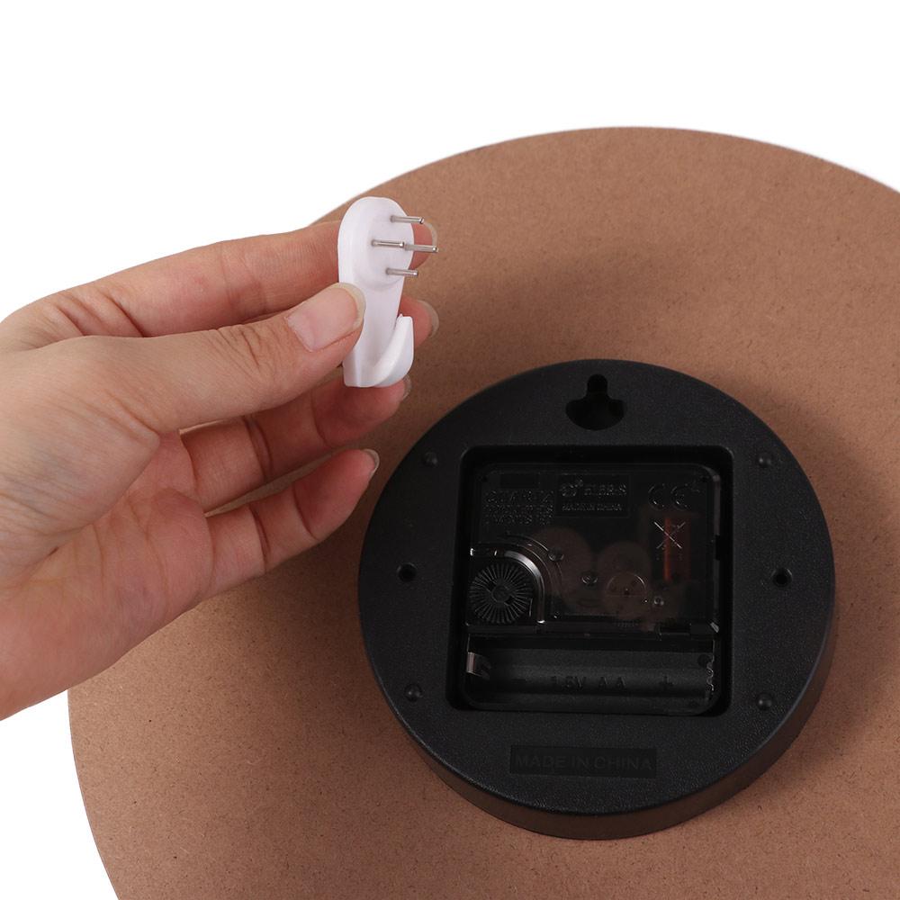 Decorative 10 Inch Wall Clock Minimalist Style Hanging Digital Clock Round Non Ticking Silent Clock Kitchen