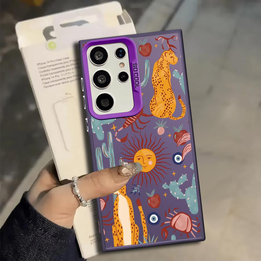 Чехол с цветочными животными для Samsung Galaxy S25 S24 FE S23 S23 Ultra Note 20 Ultra S20 Plus S25Edge S22 S21 Чехол для телефона