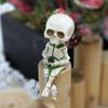 1/3Pcs Outdoor Garden Halloween Skeleton Ornament Creative Entry Courtyard Landscaping Fishing Skeleton Resin Figure Balcony Decoration