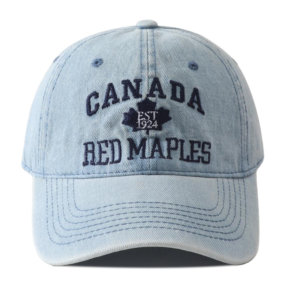Высококачественная джинсовая бейсболка с вышивкой Canada, хип-хоп кепка Snapback, регулируемая, винтажная, стираная, кепка 'Папа' для женщин и мужчин, солнцезащитная шляпа