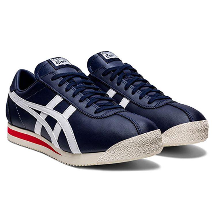 ONITSUKA TIGER TIGER CORSAIR Темно-синий Белый Унисекс Низкие Кожаные Ретро Кроссовки для Повседневной Жизни 1183B397-400