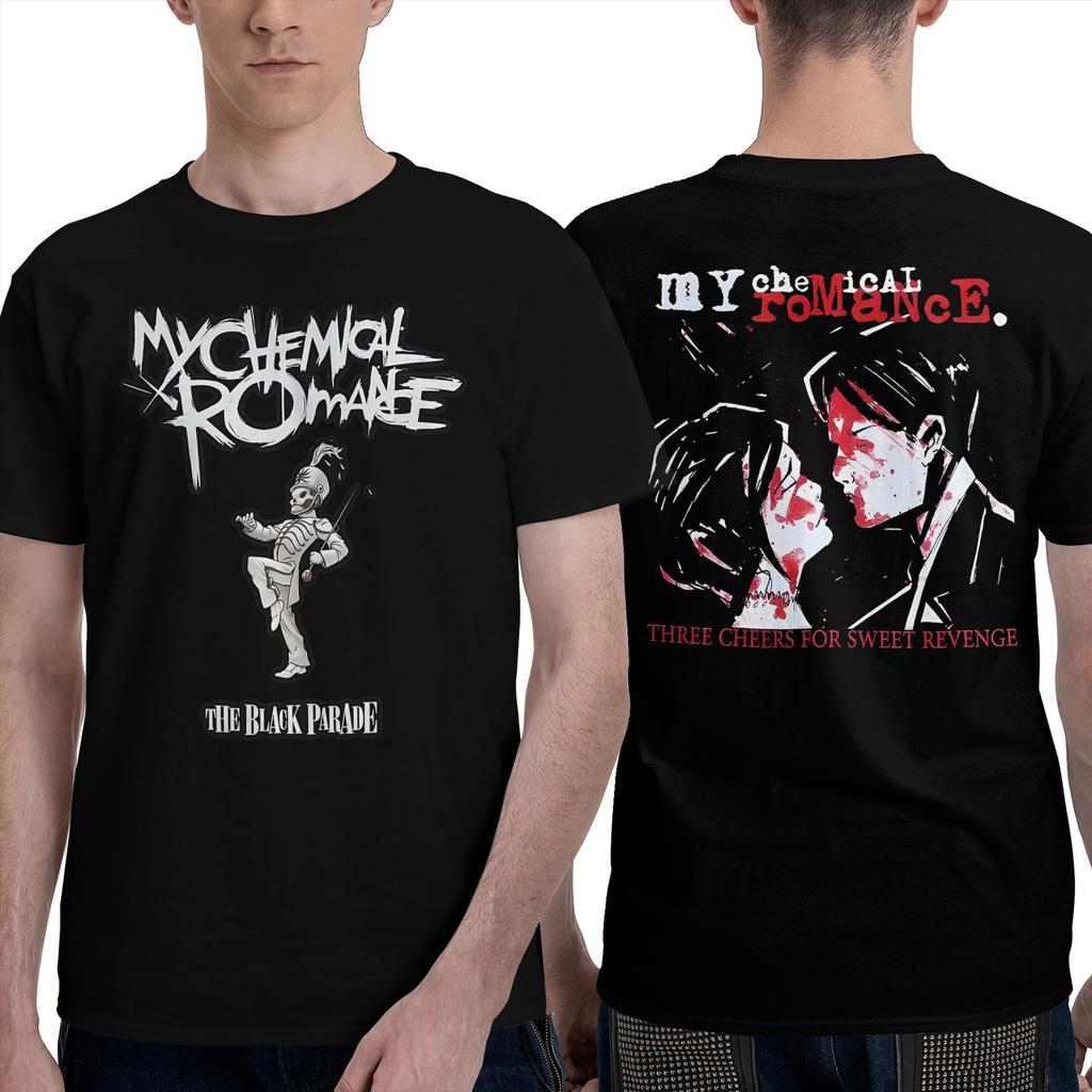 Смешное лицо Футболка My Chemical Romance Модные футболки Топы с коротким рукавом Лето 100% Хлопок Круглый вырез Большой размер 5XL Топы