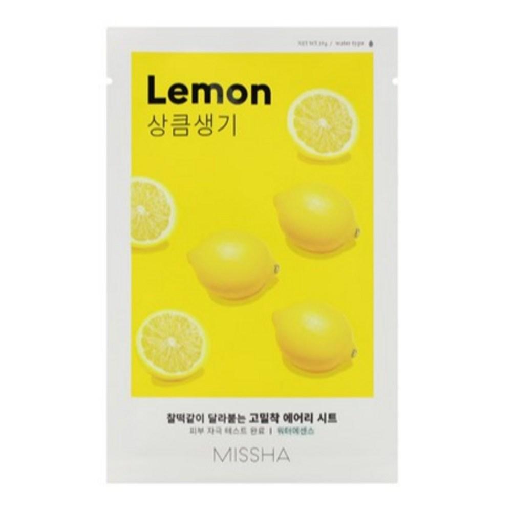 MISSHA Airy Adhesive Sheet Mask Lemon, 1 Pack, 1 Piece