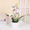 Plastic Butterfly Orchid Artificial Flower Accessories Faux Phalaenopsis Potted  Desktop Oranemnt