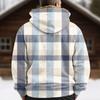 Мужская куртка с клетчатым принтом, мужская весенне-осенняя повседневная трендовая куртка на молнии с капюшоном
