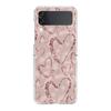 Gold Rose Love Heart Phone Case For Samsung Galaxy Z Flip 3 4 5 Hard Folding Clear PC Bumper For Samsung Z Flip 6 Back Cover
