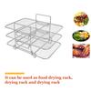 3-ярусная решетка для аэрофритюрницы Многослойная штабелируемая сетка из нержавеющей стали Решетка для гриля Решетка для приготовления тостов для духовки Микроволновая печь Выпечка