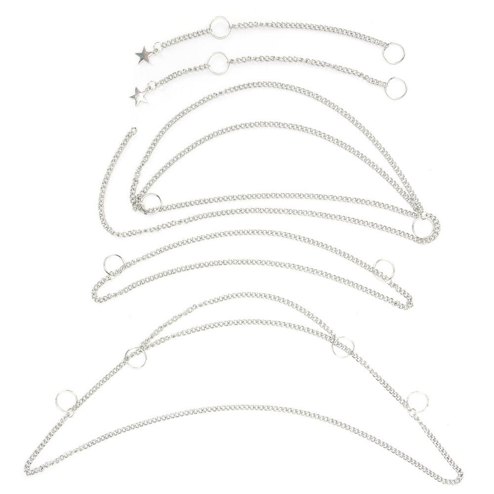 Silver Hair Braid Chain Punk Style DIY Hair Decoration Hip Hop Dreadlocks Hair Chains For Wedding