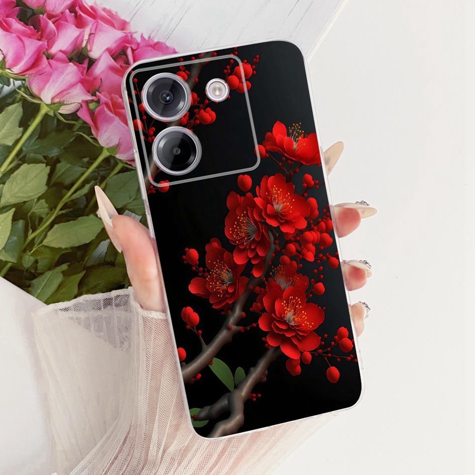 Для Xiaomi Poco M7 Pro 5G Чехол Прозрачная Силиконовая Накладка Популярный Цветок Мягкие Чехлы Для Телефона Для Xiomi Xiaomi Poco M7 Pro 5G Fundas