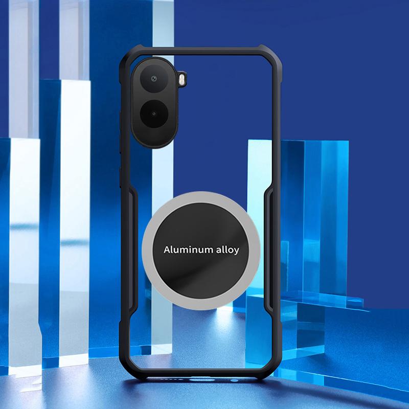 For Xiaomi Poco C81 Pro case Hard Phone Case Clear Transparent Shockproof with Car Navigation Holder Ring For Xiaomi Poco C81 Pro Phone casing