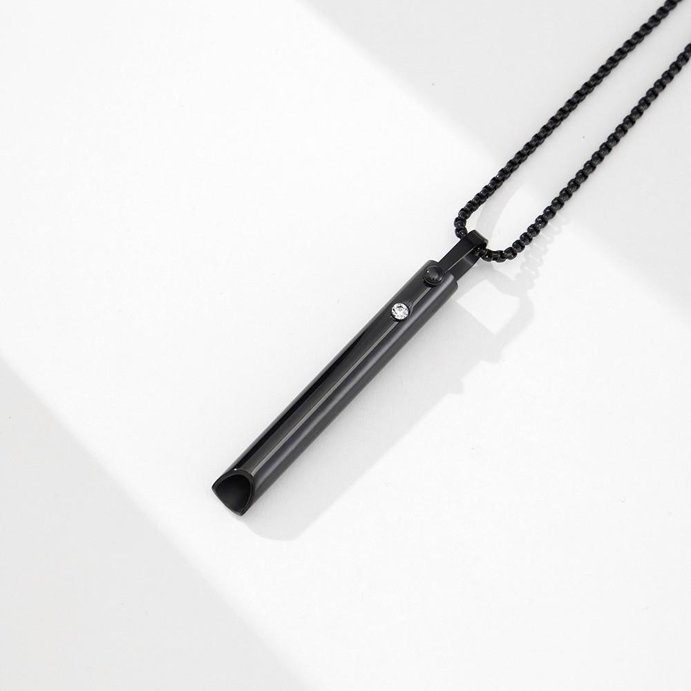 Ожерелье-свисток из нержавеющей стали, Ожерелье для спокойствия, расслабления, медитации, осознанности, Снятие тревоги, Ожерелье для медитации и йоги