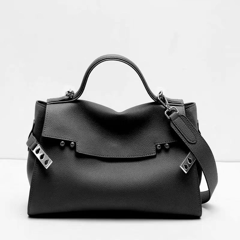 Cross Border 2025 Новая женская сумка высокого класса Sense Niche из натуральной кожи Большая вместительная почтовая сумка через плечо на одно плечо