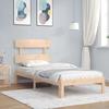 VidaXL Bed Frame with Headboard 90x200 Cm Solid Wood 3193516