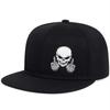 Topi Hip Hop Skull Unisex – Trendy Flat Brim Snapback Cap for Street Style Lelaki & Wanita