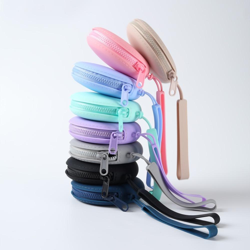 Дорожная сумка на молнии, силиконовая косметичка, переносной кошелек для монет для женщин и девочек