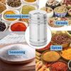 Банка для приправ из нержавеющей стали, солонка-сахарница с вращающейся крышкой, контейнер для приправ, специй, перца, порошка, кухонный инструмент