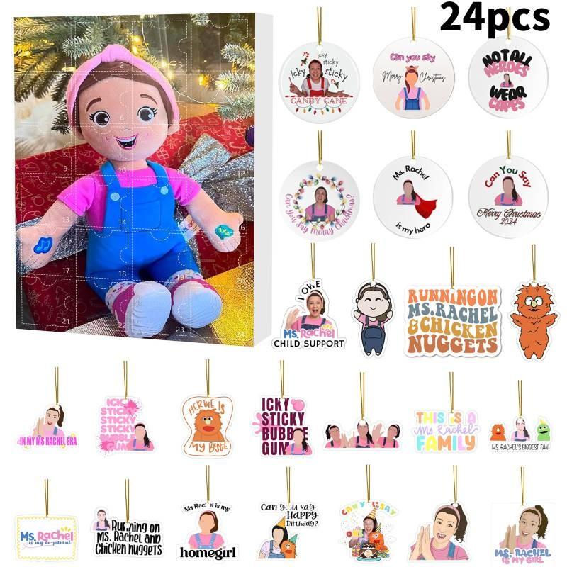 Рождественский Адвент-календарь Msrachel Blind Box 24-дневный обратный отсчет Детский акриловый подарок