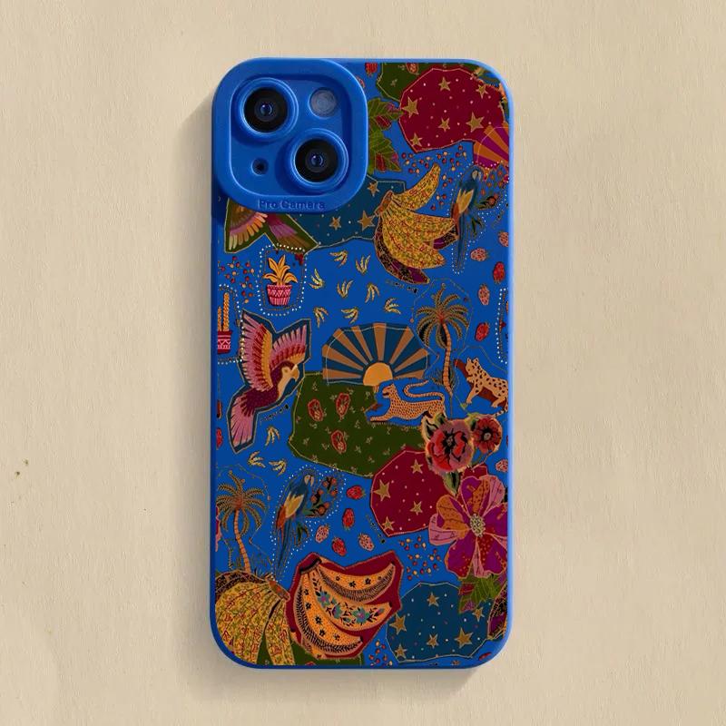 Floral Leopard Eyes Phone Case For iPhone 11 12 13 14 15 16 Pro Max 7 8 Plus 16E XR X XS SE Shockproof Silicone Soft Cover