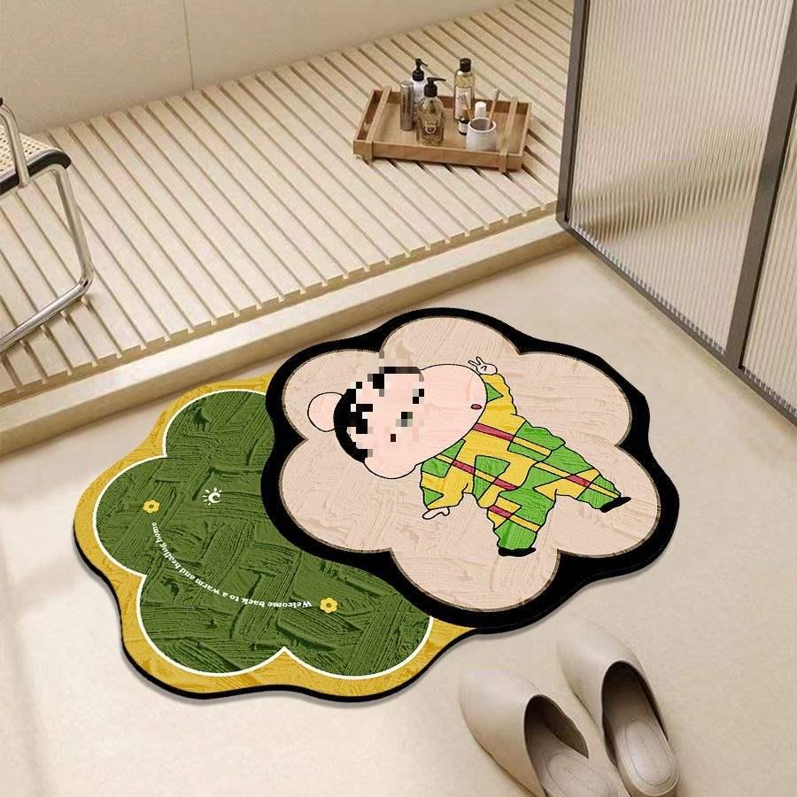 Коврик для ванной Crayon Shin-chan быстросохнущий диатомовый коврик для пола - Нескользящий впитывающий коврик для ног