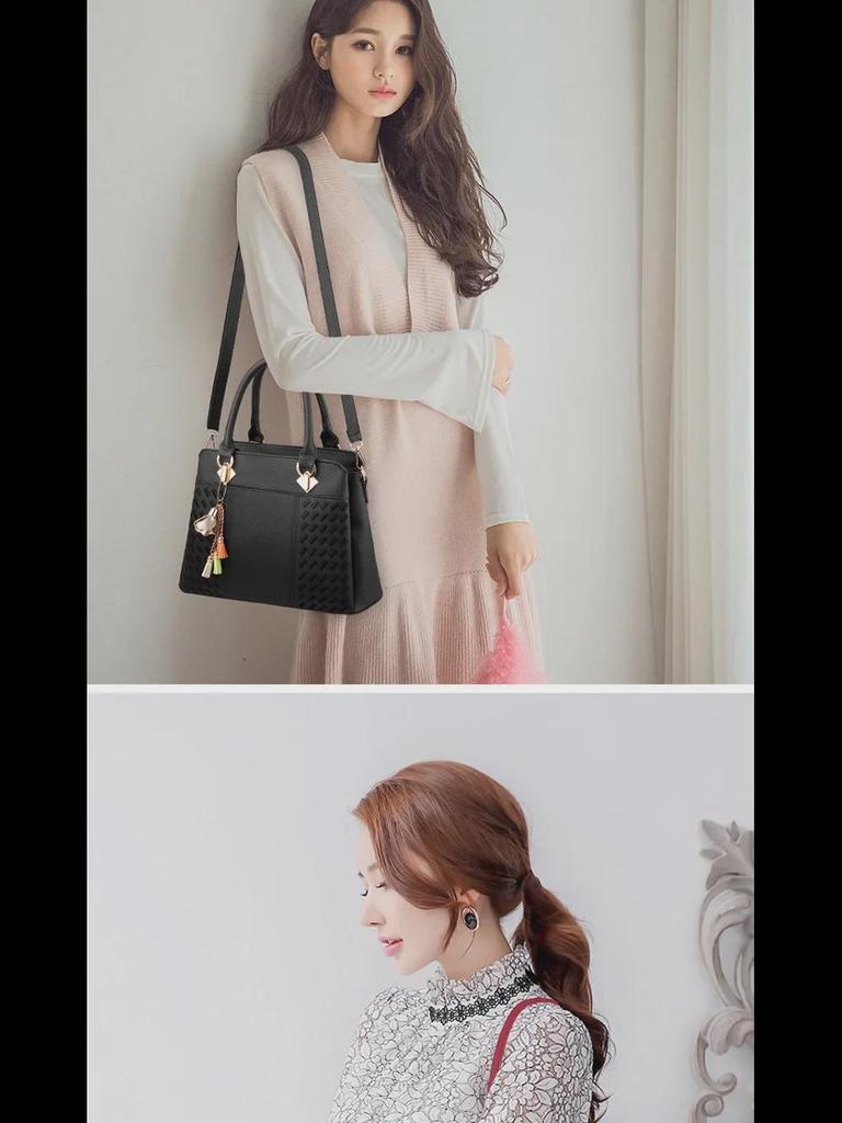 Women's Red Bridal Handbag: Large Capacity, Fashionable Shoulder and Messenger Bag