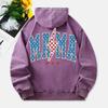 Женское худи с надписью Mama, вареное, хлопковое, для улицы, с длинными рукавами, карманом, оверсайз, женская одежда