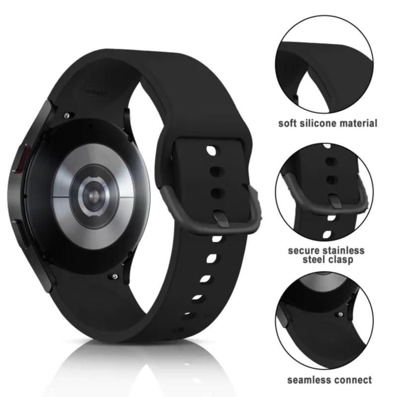 20 мм ремешок для часов для Samsung Galaxy Watch 7/5/6 44 мм 40 мм силиконовый браслет Galaxy Watch 4 classic/5 pro 47 мм 43 мм 46 45 мм ремешок