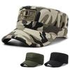Spring Autumn Men's Flat Top Hat Camouflage Outdoor Sports Cap Embroidered Letter Sun Protectionhat