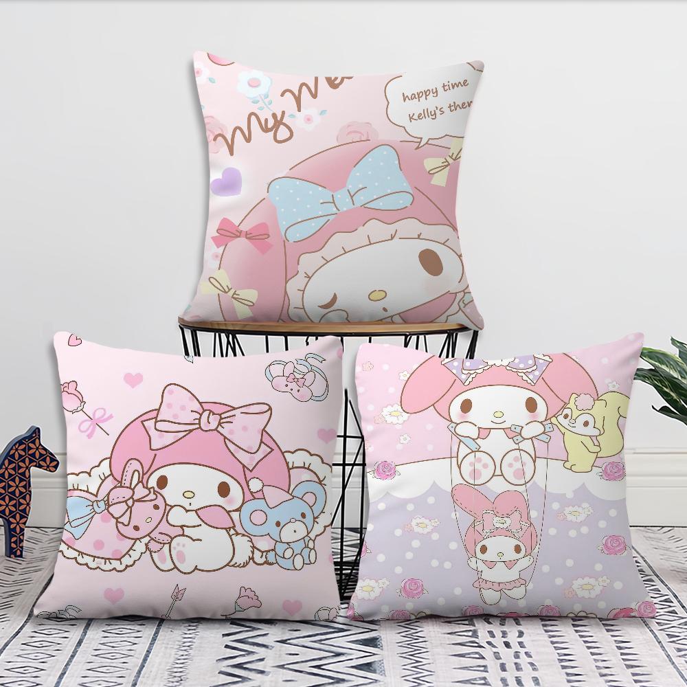 Милая Мультяшная Наволочка My Melody Для Подушки Печать Декор Дивана Дом Автомобиль Комната Кофейня Офис Скандинавская Простота