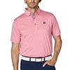 Мужская гольф-рубашка FootJoy с принтом в виде меланжа, с коротким рукавом, на пуговицах, цвет Розовый Лимонад, Размер XL (FJ-S25-S17, 34537-XL)