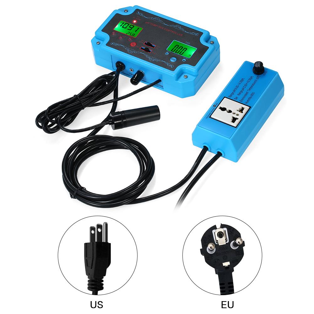 Профессиональный детектор качества воды 3 в 1 pH/TDS/TEMP Контроллер pH со сменной вилкой реле