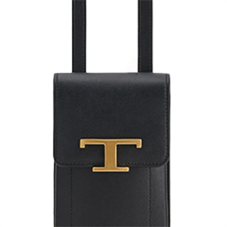 Tods New Versatile Casual Leather Phone Bag Women bags Black XAWTSAOV302RORB999