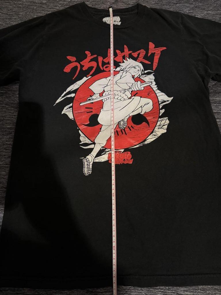[USED] Naruto Uchiha Sasuke Anime T-Shirt, Long Sleeve, Medium, Vintage