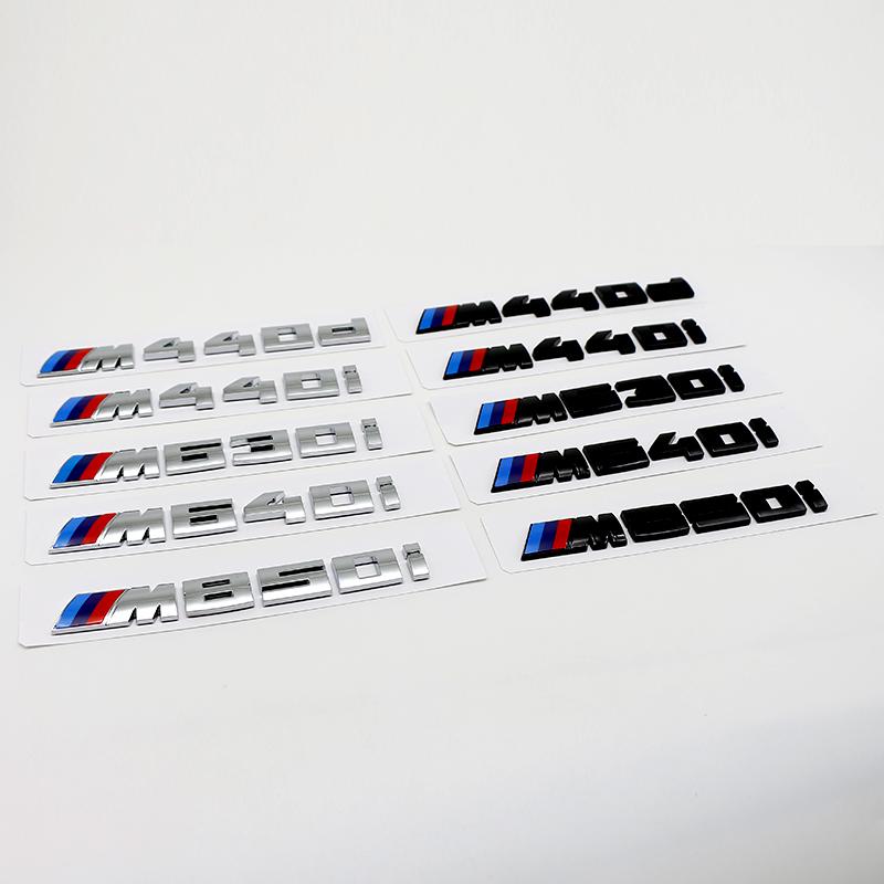 Gloss Black Rear Trunk Letter Badge For BMW M135i M240i M340i M340d M440i M550i M530i M760Li ABS M Logo Emblem Sticker Decal