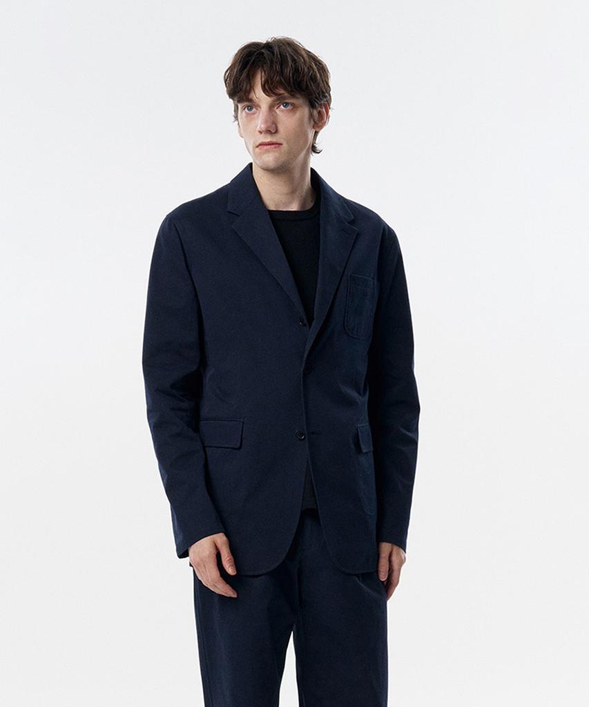 TAILDERN Bond Regular Cotton Tailored Jacket Navy