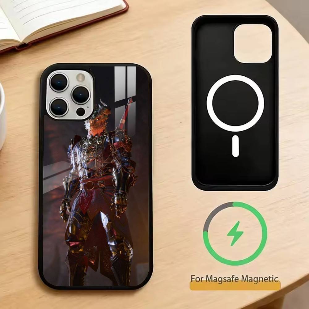 Baldur's Gate Чехол для телефона для iPhone17,16,15,14,13,12,11 Plus,Pro Магнитный для Magsafe Беспроводной зарядки